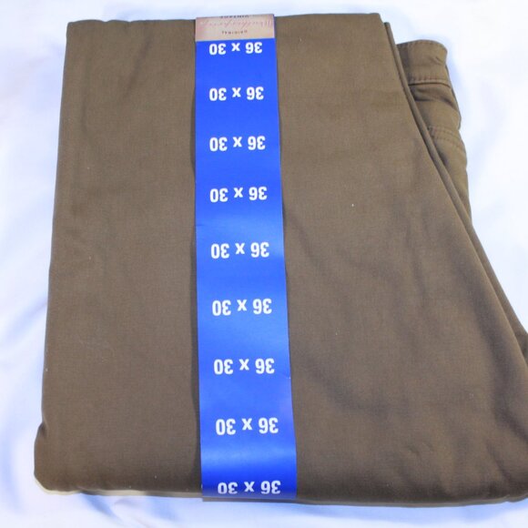 Weatherproof Vintage Reg Fit 36 x 30 Wheat Fleece Lined Stretch Canvas Pants - Picture 5 of 13